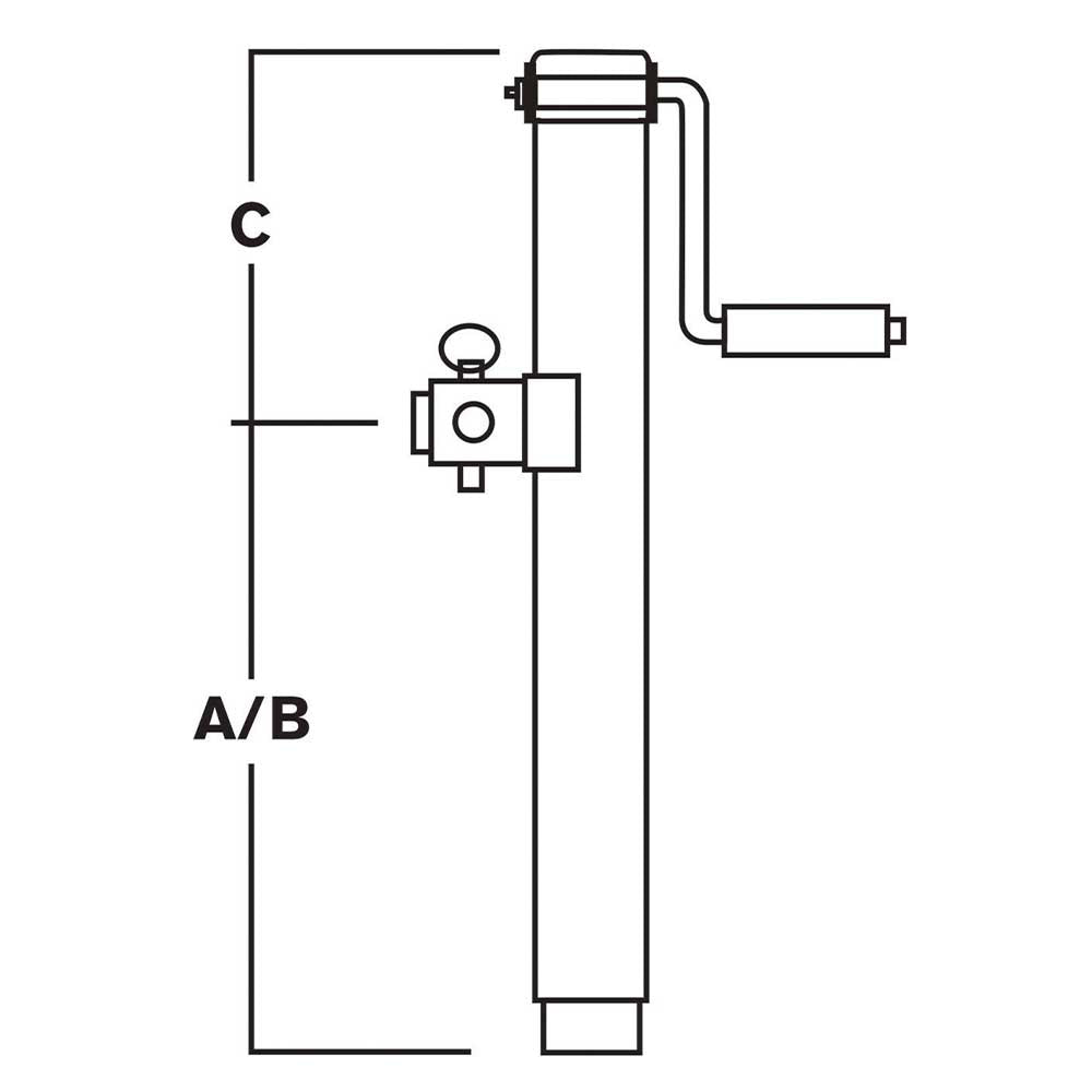 (44074.ULT) UltraTow Sidewind Square TubeMount Jack 3000Lb. Lift