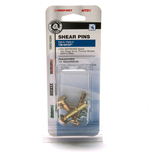 MTD Shear Pin Kit, .25 x 1.5