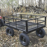Strongway Steel Cart | 1,500-Lb. Capacity | 52-In. X 34.7-In. X 30.5-In. | 16-In. Pneumatic Tire (107090)