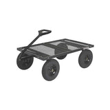 Strongway Steel Cart | 1,500-Lb. Capacity | 52-In. X 34.7-In. X 30.5-In. | 16-In. Pneumatic Tire (107090)