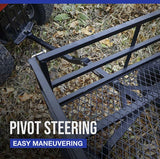Strongway Steel Cart | 1,500-Lb. Capacity | 52-In. X 34.7-In. X 30.5-In. | 16-In. Pneumatic Tire (107090)