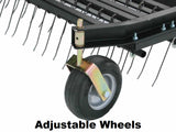 (H473/60ISX) Jrco 60-In. Tine Rake Dethatcher | Heavy Duty Wheels | Mount Bar | ISX Models