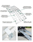 (53187.ULT) Ultra-Tow Bi-Fold Arched Aluminum Loading Ramp Set | 3000-Lb. Cap |  8ft.L