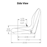 Uni Pro | Bucket Seat with Hinge | John Deere Gator/Mower | Yellow Vinyl (6799.KMM)