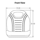 Case IH/Ford-New Holland KM 143 Bucket Seat Kit | Gray Vinyl (6803.KMM)