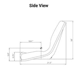 Uni Pro | KM 85 Bucket Seat | Kubota Compact Tractor | Black Vinyl (7506.KMM)