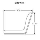 Uni Pro | KM 195 Bucket Seat | Black Vinyl (7555.KMM)