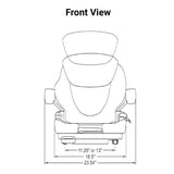 Uni Pro | KM 136 Seat with Mechanical Suspension | Black Vinyl (7882.KMM)