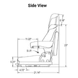 Uni Pro | KM 136 Seat with Air Suspension | Black Vinyl (7916.KMM)