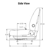 Uni Pro | KM 236 Seat with Mechanical Suspension | Black Vinyl (7924.KMM)