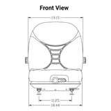 Uni Pro | KM 236 Seat with Mechanical Suspension | Gray Vinyl (7936.KMM)