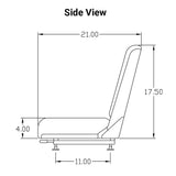 Uni Pro | KM 122 Seat Assembly | Black Vinyl (7989.KMM)
