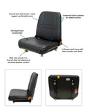 Uni Pro | KM 122 Seat Assembly | Black Vinyl (7989.KMM)