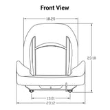 Uni Pro | KM 52 Forklift Seat | Komatsu, Mitsubishi, Nissan, Toyota | Black Vinyl (8001.KMM)