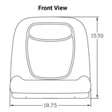 Uni Pro | KM 123 Bucket Seat | Black Vinyl (8017.KMM)