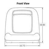 Uni Pro | KM 124 Bucket Seat | John Deere 5105 or 5205 | Yellow Vinyl (8019.KMM)