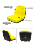 Uni Pro | KM 124 Bucket Seat | John Deere 5105 or 5205 | Yellow Vinyl (8019.KMM)