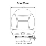 Uni Pro | KM 336 Seat with Mechanical Suspension | Gray Vinyl (8029.KMM)