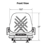 Uni Pro | KM Universal Forklift Seat with Mechanical Suspension | Black Vinyl (8175.KMM)