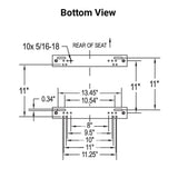Uni Pro | KM Universal Forklift Seat with Mechanical Suspension | Black Vinyl (8175.KMM)