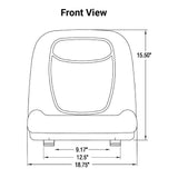 Uni Pro | KM 132 Bucket Seat with Hinge | John Deere Mower | Yellow Vinyl (8280.KMM)
