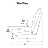 Uni Pro | KM 132 Bucket Seat with Hinge | John Deere Mower | Yellow Vinyl (8280.KMM)
