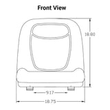 Uni Pro | KM 133 Bucket Seat with Hinge | John Deere Mower or Utility Tractor | Yellow Vinyl (8281.KMM)