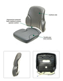 Uni Pro | Backrest Cushion | Bobcat or John Deere Skid Steer | Gray Vinyl (8461.KMM)