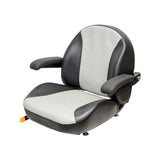 Uni Pro | KM 1110 Seat Assembly | Ferris Mower | Black/Silver Vinyl (8467.KMM)
