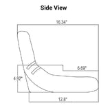 Uni Pro | KM 103 Bucket Seat | Forklift, Skid Steer or Mower | Black Vinyl (8544.KMM)