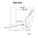 Uni Pro | KM 129 Bucket Seat | Cut and Sew Black Vinyl (8595.KMM)