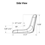 Uni Pro | KM 106 Bucket Seat | Cub Cadet or Troy-Bilt Mower | Black Vinyl (8599.KMM)