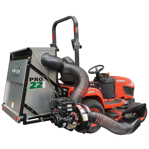 PECO 3-Point Hitch Pro 22DFS 17.6 Bushel Powered Dump-able Aluminum Bagger w/ Briggs & Stratton 14HP Vanguard Electric Start (752207)