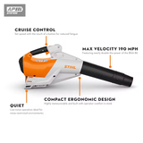 Stihl | BGA 250 Battery-Powered Blower | w/o battery & charger (BA06 011 5901 US)
