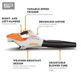 Stihl | BGA 86 Battery-Powered Blower | w/o battery & charger (BA02 011 5901 US)