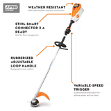 Stihl | FSA 135 R Battery Trimmer | Loop Handle | w/ AP 500 S Battery & AL 500 charger (FSA135R-AP500S-AL500-COMBO)