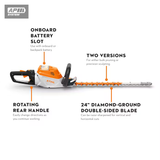 Stihl | HSA 140 T 24" Battery Hedge Trimmer | w/o Battery & Charger (HA02 011 3511 US)