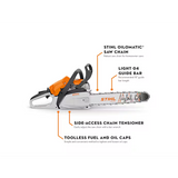 Stihl | MS 182 Gas Chainsaw | 16 in. Bar with STIHL PICCO™ Micro™ 3/8" PICCO™ pitch 0.050" gauge 55 drive links (63 PM3 55) (1139 200 0204 US)