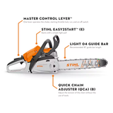 Stihl | MS 212 C-BE Gas Chainsaw | Easy Start | 18 in. Bar with STIHL PICCO™ Micro™ 3/8" PICCO™ pitch 0.050" gauge 61 drive links (63 PM3 61) (1148 200 0214 US)
