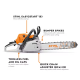 Stihl | MS 251 C-BE Gas Chainsaw | 18 in. Bar with STIHL RAPID™ Micro™ 0.325" pitch 0.050" gauge 68 drive links (23 RM3 68) (1143 200 0699 US)