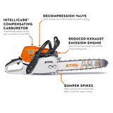Stihl | MS 311 Gas Chainsaw | 16 in. Bar with STIHL RAPID™ Super 3/8" pitch 0.050" gauge 60 drive links (33 RS3 60) (1140 200 0626)