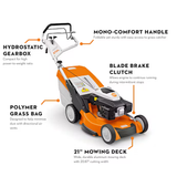 Stihl | RM 655 YS Gas Push Mower 21" | Self Propelled | Hydrostatic Drive (6374 011 3452 US)