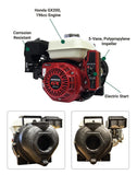Banjo Pump | 3 in. Poly Transfer 300 GPM | Honda GX200 | Electric Start (300PH-6-200E)