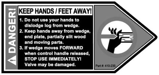 (410-235) Decal, Keep Hands and Feet Away