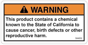 (584052) DECAL CHEMICAL PROP 65