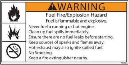 (788935) Decal, Fuel Fire Explosion