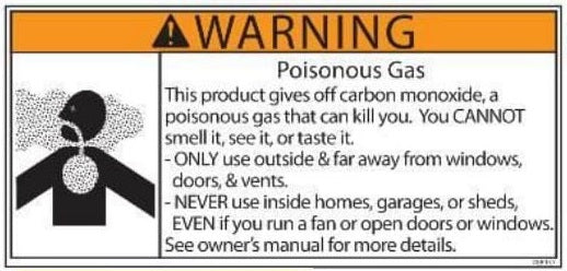 (788937) POISONOUS GAS DECAL