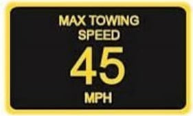(791123) MAX TOWING SPEED DECAL