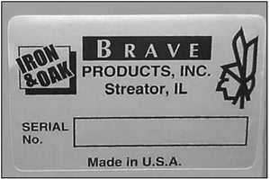 (BR002521) Decal, Serial Number