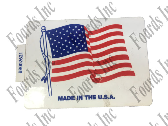 (BR002621) DECAL - MADE IN THE USA